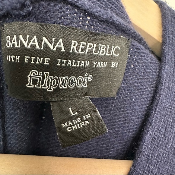 Banana Republic Women's Navy Button Back Sweater - Picture 7 of 10